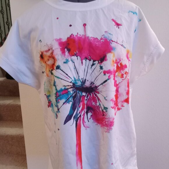 Water Color Painted Dandelion T-shirt - Picture 8 of 8